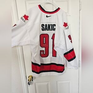 Nike xl autographed sakic jersey